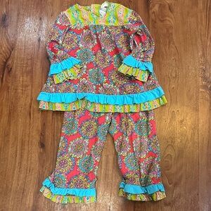Flit & Flitter Paisley 2 pc outfit with Ruffles